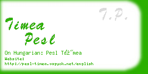 timea pesl business card